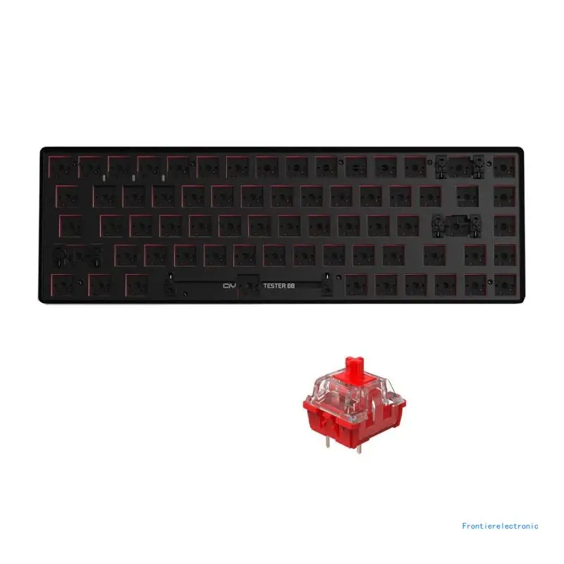 TESTER68 Customized Mechanical Keyboard 2.4G BT5.0 Bluetooth-compatible Hot Swap Dual-Mode Wireless Keypad DropShipping