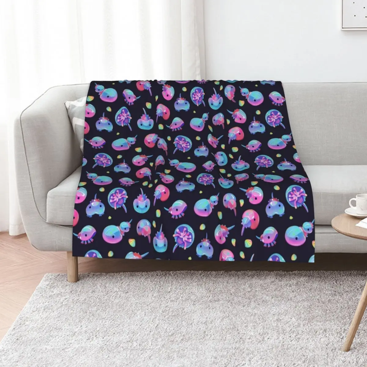 Horseshoe crab - dark Throw Blanket Plush Luxury Designer cosplay anime For Baby Picnic Beach Blankets