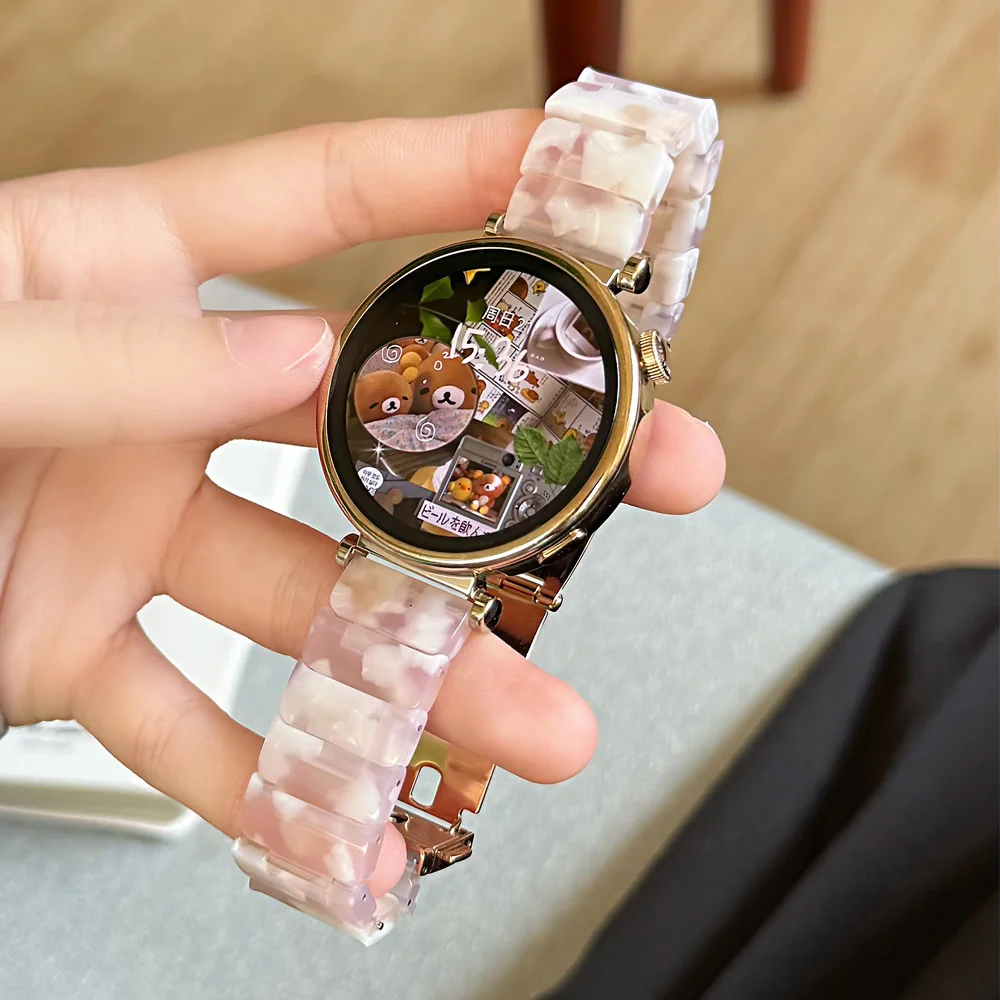 

Resin Watch Band Replacement Watch Strap for Men Women Watchband Lightweight 18/20/22mm Wristband Fashion Skin-Friendly Bracelet