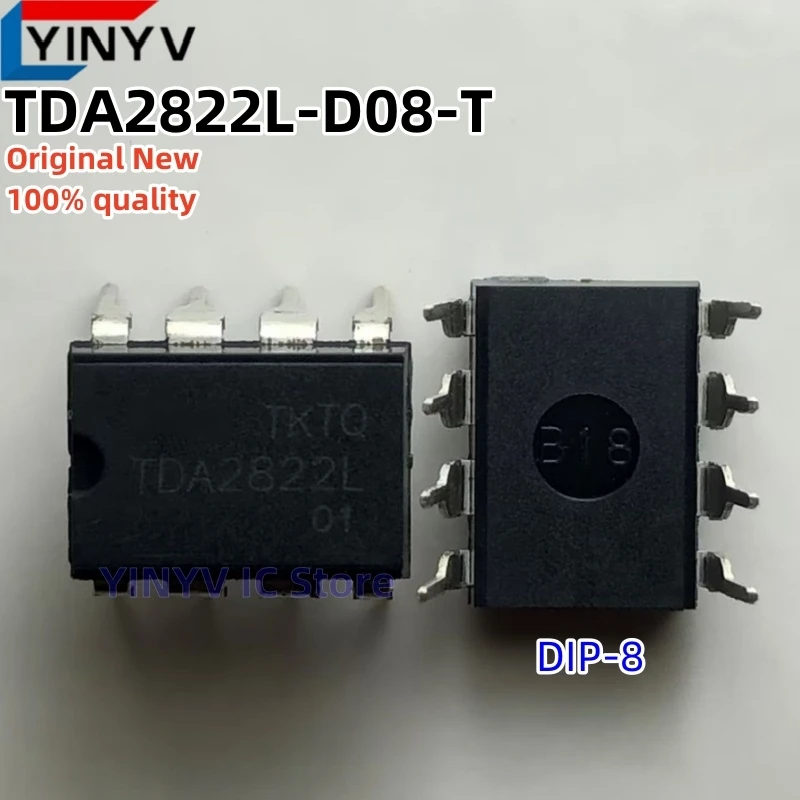 10-100Pcs TDA2822L-D08-T TDA2822L DIP-8 TDA2822 DUAL LOW VOLTAGE POWER AMPLIFIER Chipset Original New 100% quality