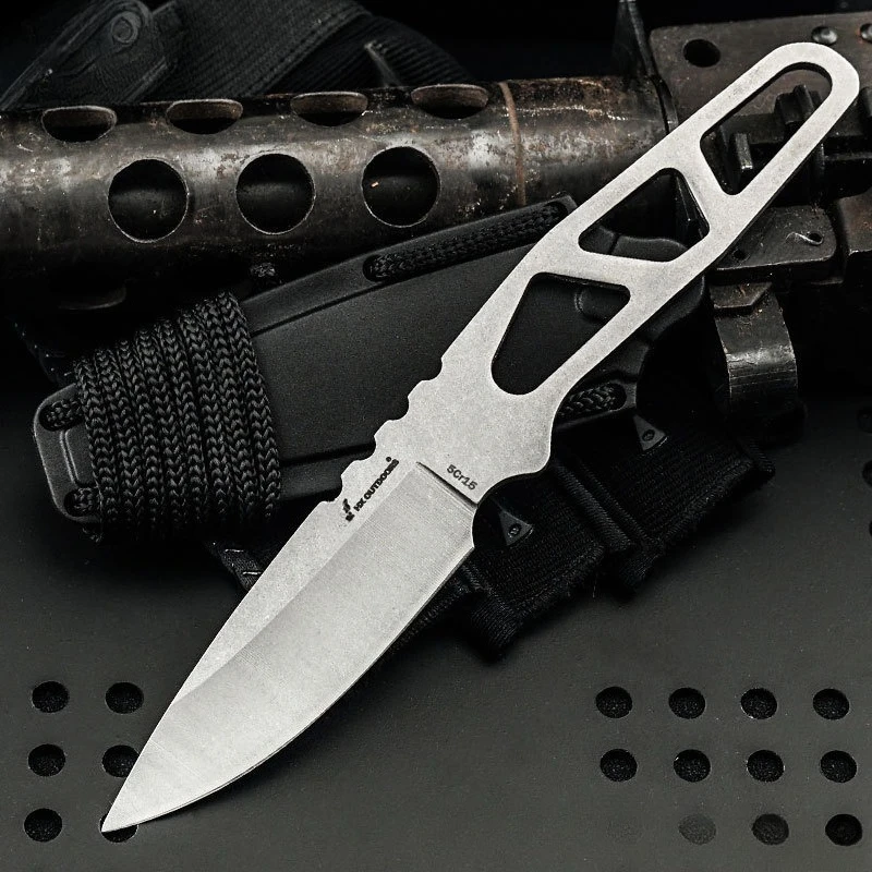 2025 جديد 5Cr15 شفرة فولاذية ومقبض ، في الهواء الطلق EDC سكين تخييم سكين صيد أدوات إنقاذ ، الرقبة معلقة المحمولة سكين جيب