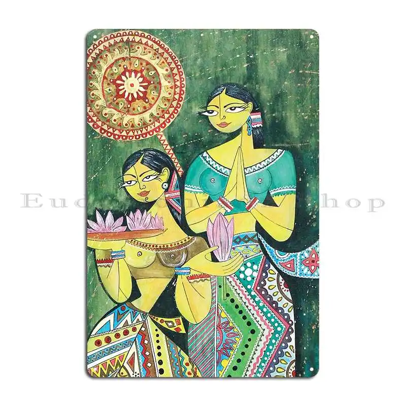 The Traditional Women From Sri Lanka Metal Sign Custom Cinema Printed Cave Printing Tin Sign Poster