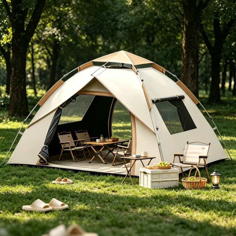 Pop-Up Camping Tent, Automatic Instant Sun Shelter with UV Protection, Portable Waterproof Canopy for Outdoor & Beach Trip
