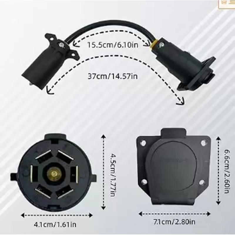 for Raptor US Standard 7 Core Plug Socket Bracket RV ATV UTV Yacht Trailer Modification Accessories