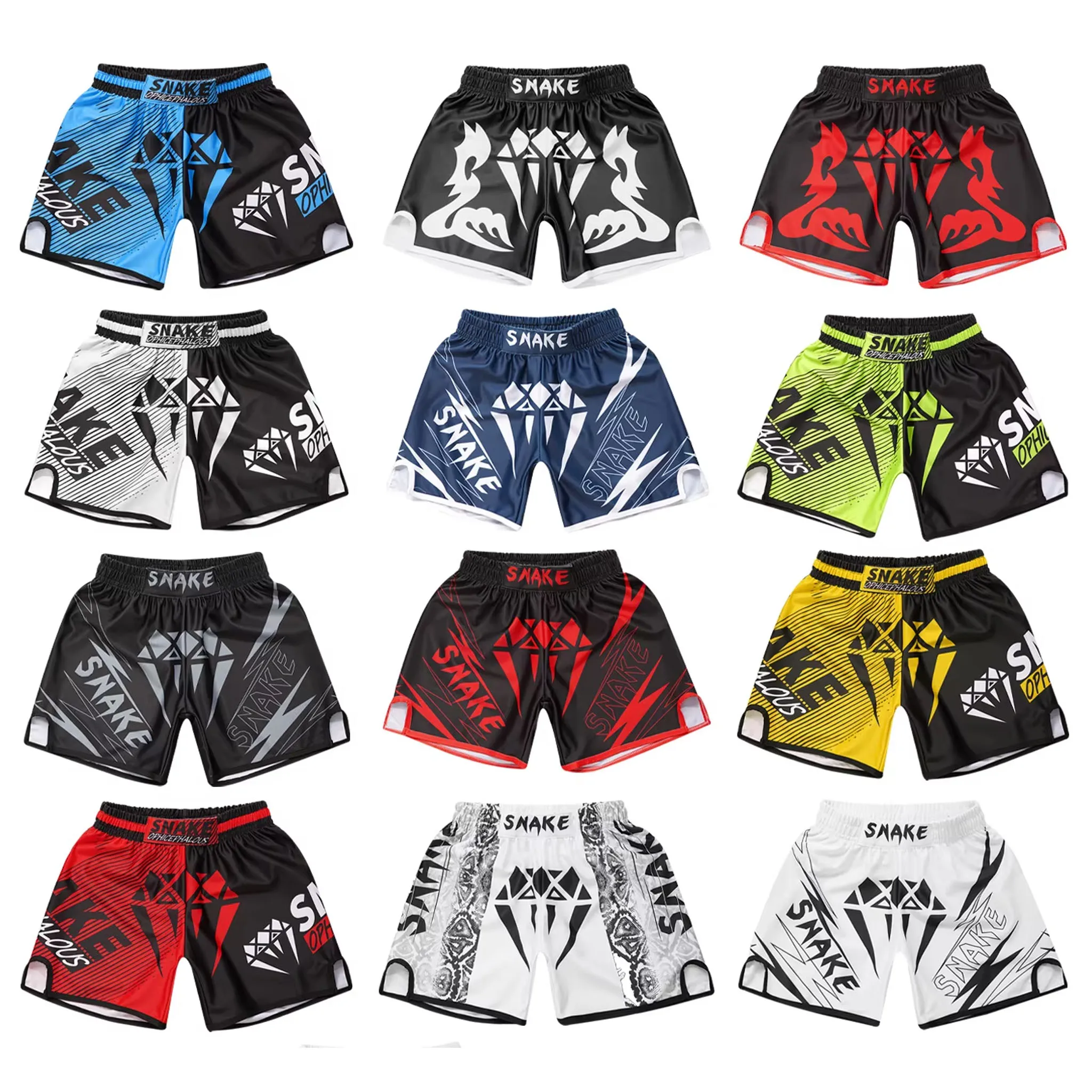 Nuevos pantalones cortos de Muay Thai para niños y niñas, pantalones cortos de boxeo con bordado para entrenamiento de Kickboxing, pantalones de lucha para niños, artes marciales, Grappling, lucha en jaula