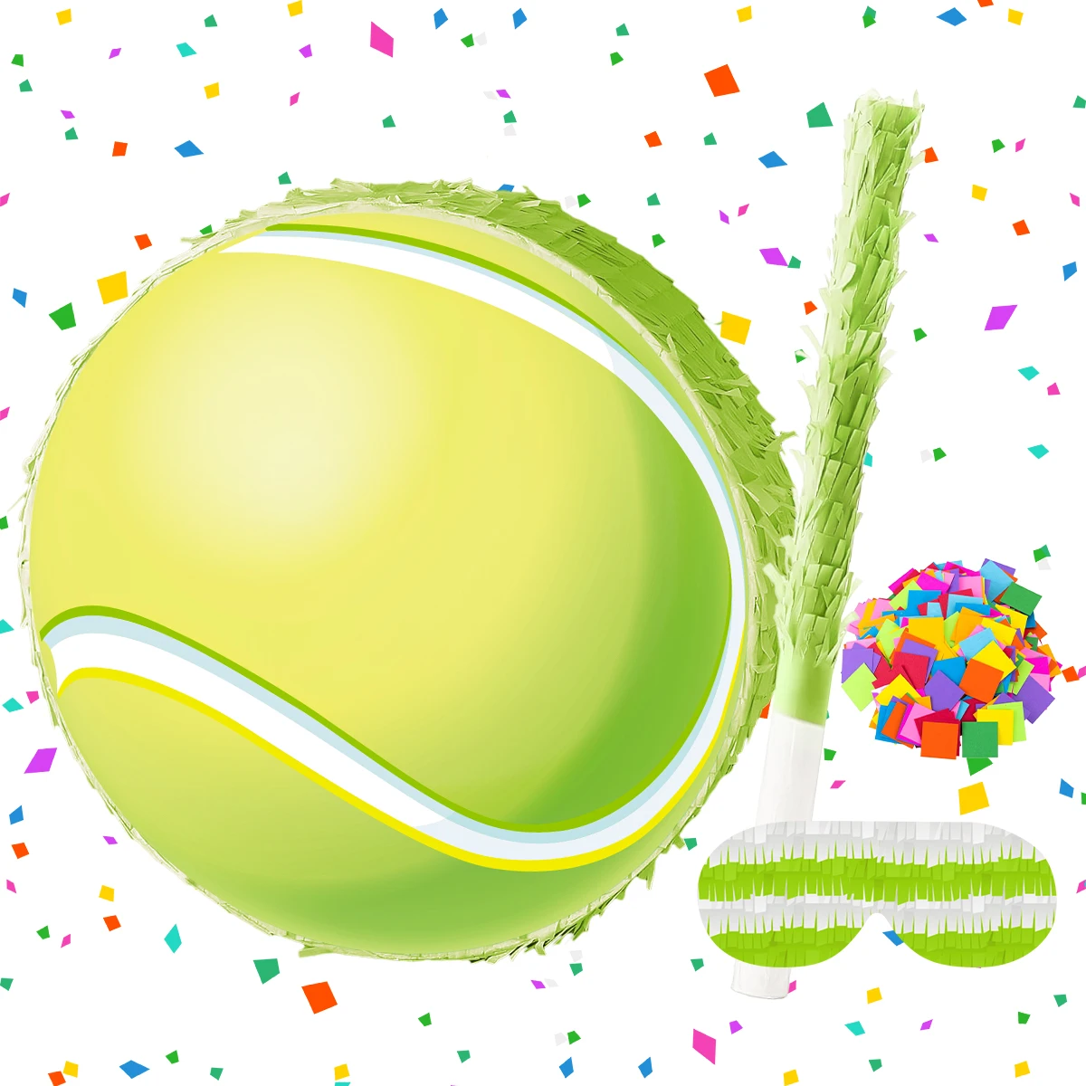 Ensemble de pincata sur le thème du Tennis, 1 ensemble, avec bâton bandeau pour les yeux, pour enfants, anniversaire, réception-cadeau pour bébé, jeu scolaire, décoration de fête