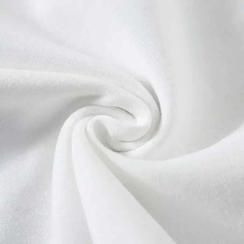 400G Heavy Duty Short Sleeve T-shirt Men Summer Cotton Thick Small Neckline Pure White American Half Sleeve Tees image 3