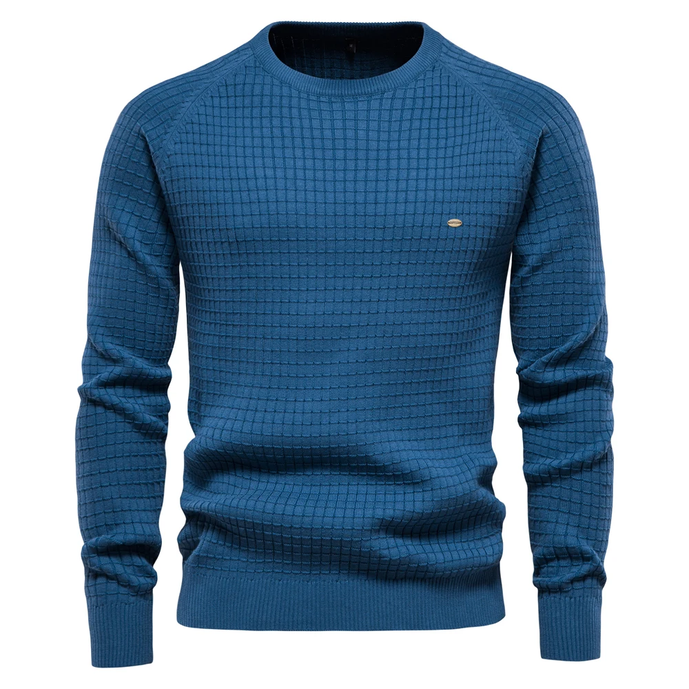AIOPESON Men Solid Raglan Mesh Pullover 4