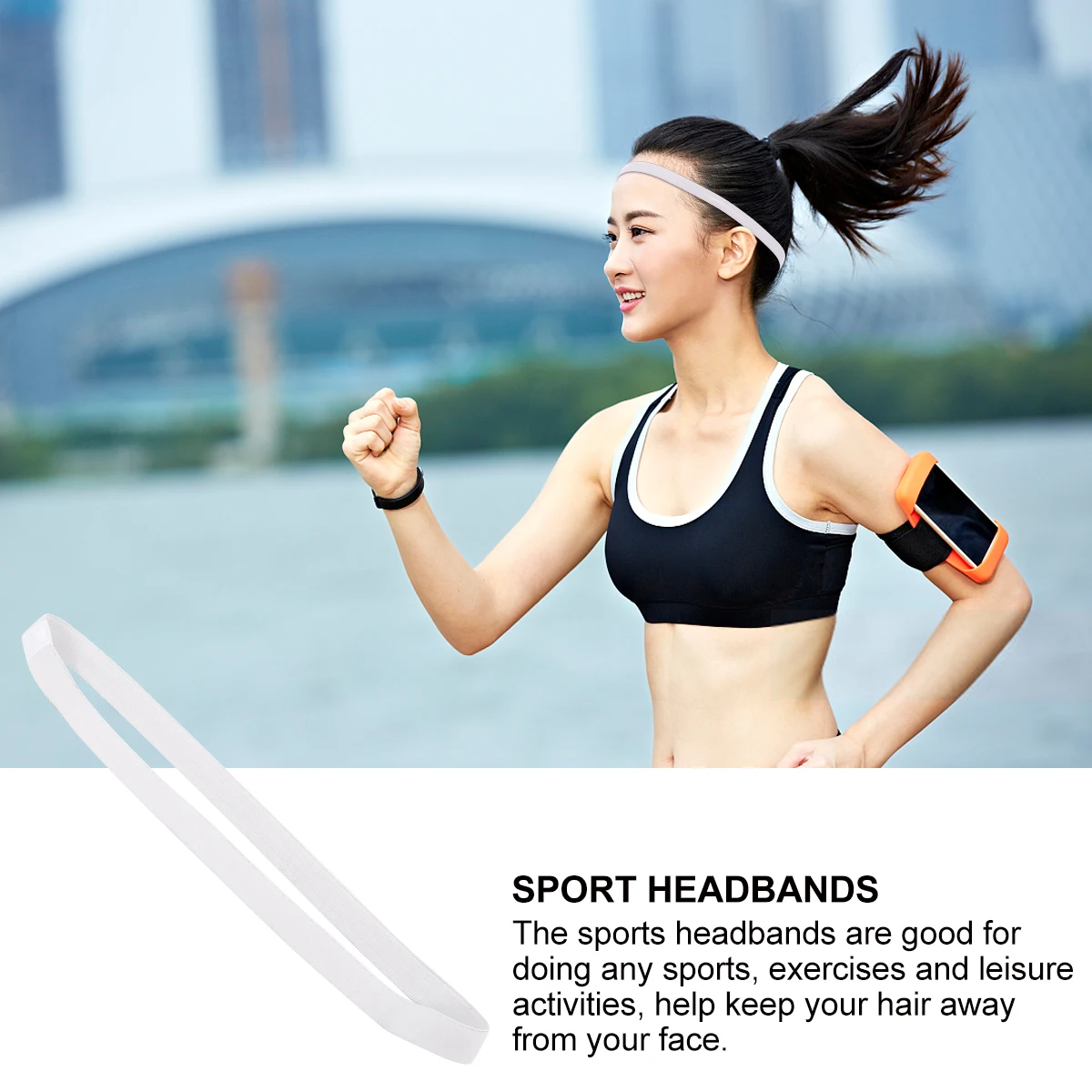 

5 Pcs Sports Headband Workout Headbands for Women Yoga Running Elastic Stretch Stretchy Hair