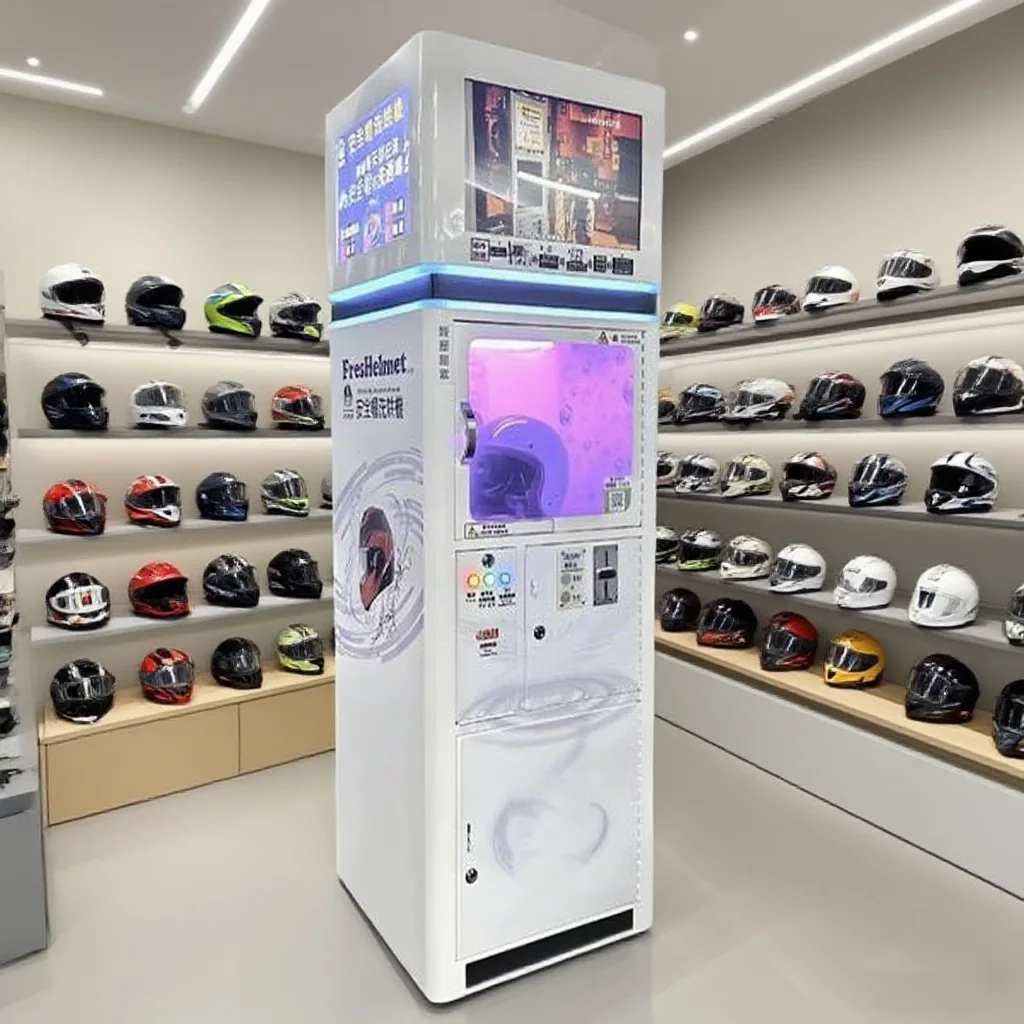 Helmet atomizing machine cleaning machine