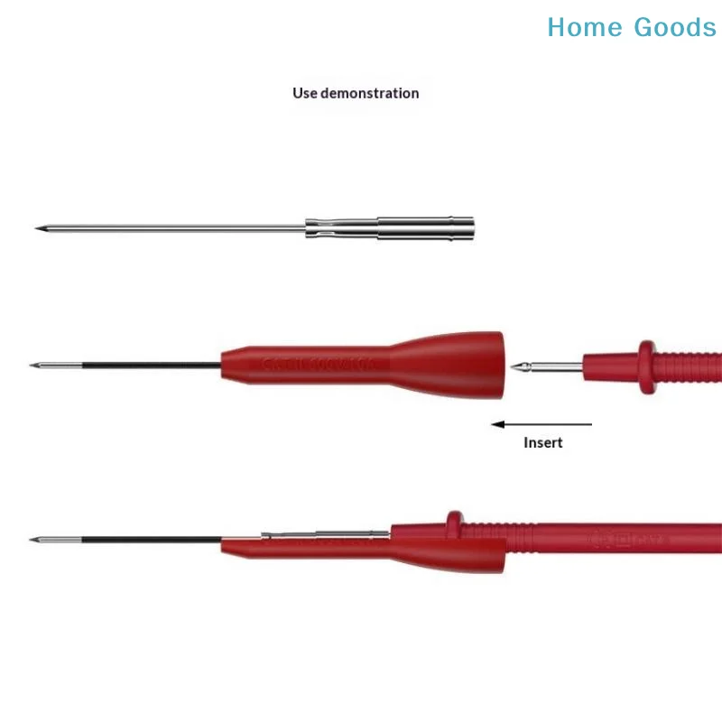 2mm Test Lead Extension Cover Non Destructive Multimeter Probe Testing Needle Extension pin socket Test Lead Stainless Steel Pin