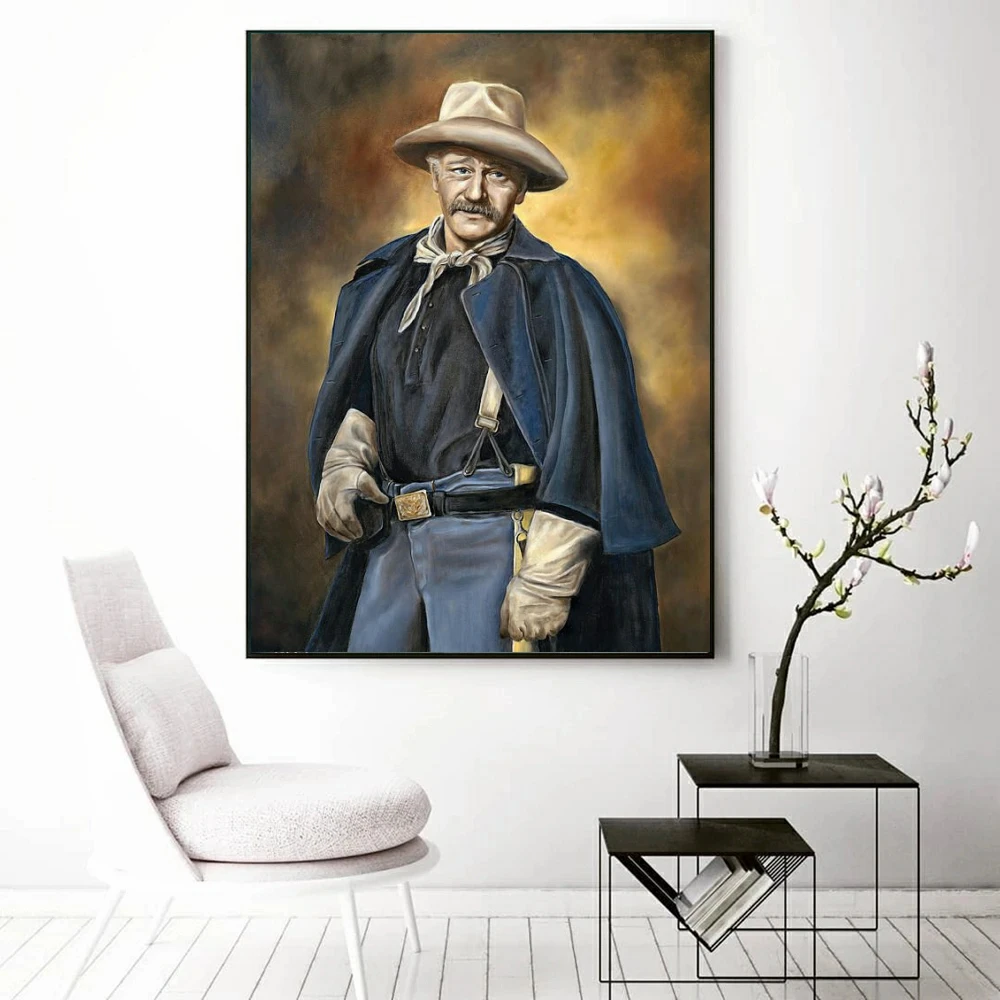 5D DIY Diamond Painting Kit Cowboy John Wayne Full Round Drill Mosaic Picture Rhinestones Diamond Art Embroidery Home Decor Gift