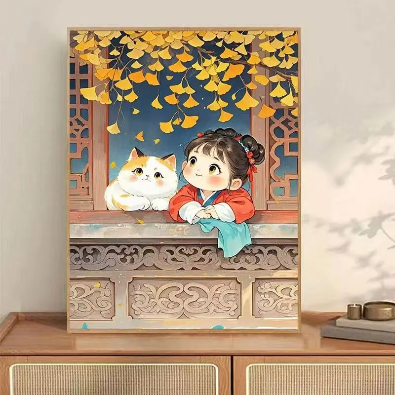 

4164561 Digital oil painting living room decorative painting sofa background wall hanging painting