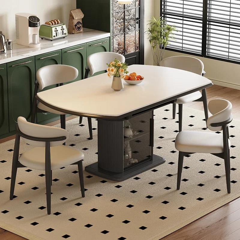 # Garden Oval Dining Table White Design Ornament Modern Lounges Dining Table Luxury Dinette Nordic Tavolino Da Salotto Furniture