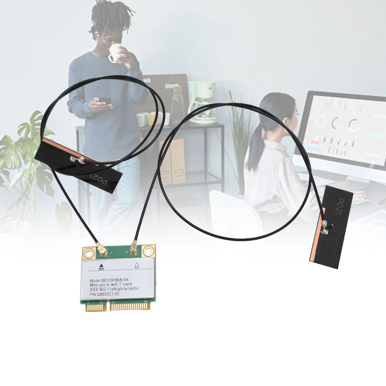 

Карта Mini PCI E WiFi 7 8774 Мбит/с 2-полосная гигабитная беспроводная сетевая карта BE200HMW для ПК Mini PCI E WiFi 7 Карта WiFi 7 Сетевая карта