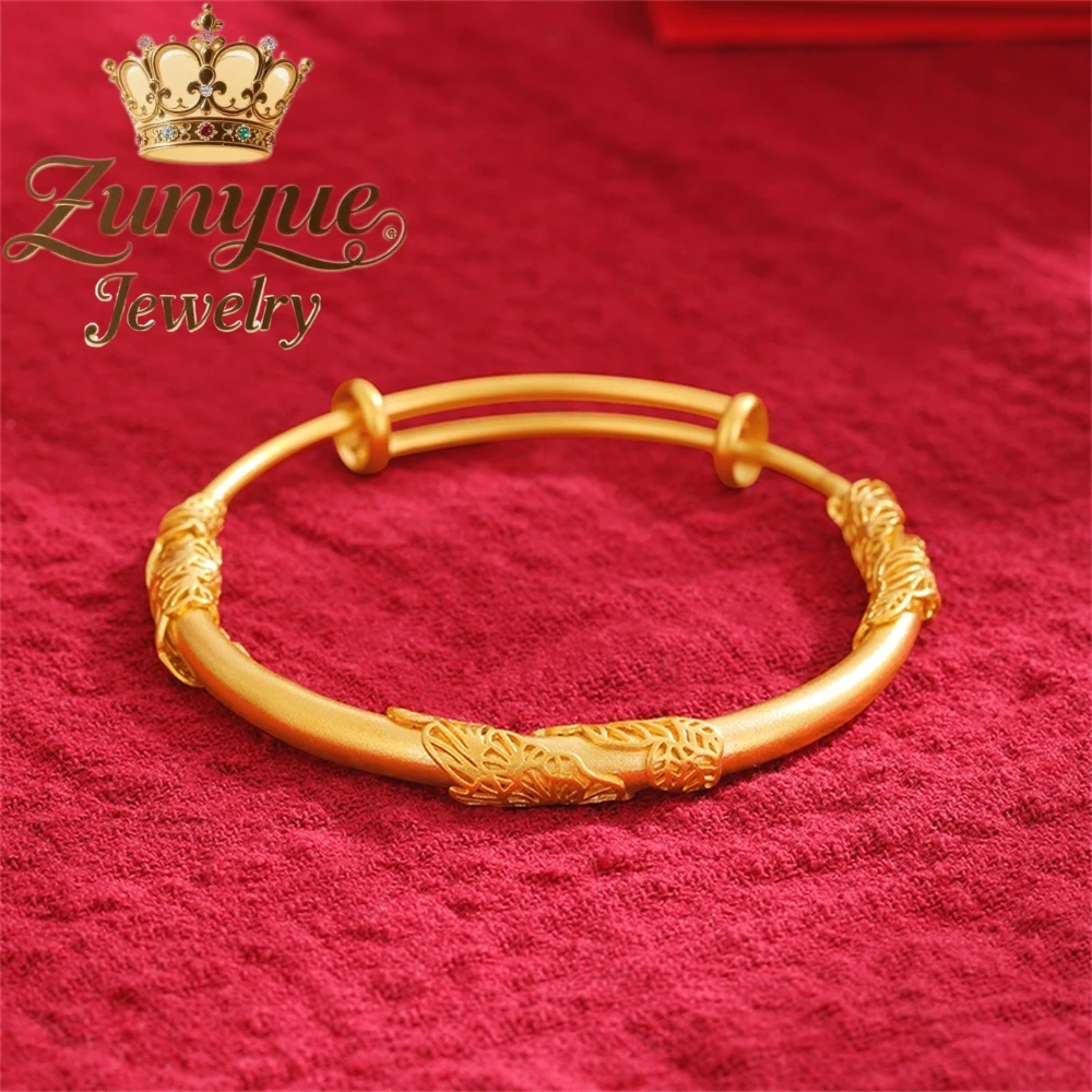 Sand Gold Bracelet Live Push-Pull Inheritance Bracelet Leaf Bracelets Luxury Quality Jewelry Fashion Jewelry Charms Exquisite