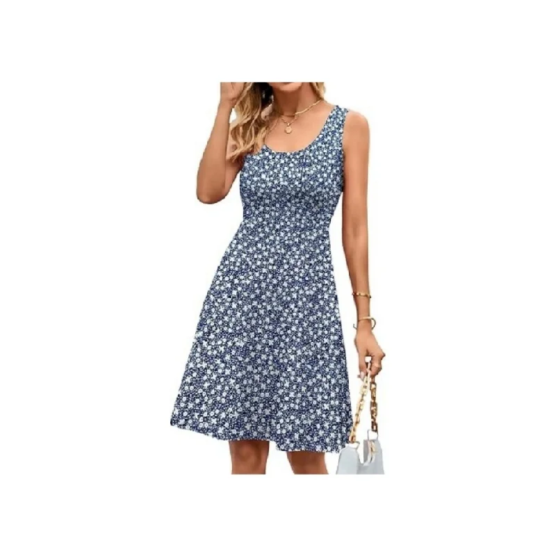 

2025 loose spring/summer women's dresses sleeveless floral sundresses swimsuit cover-up beach resort sundress