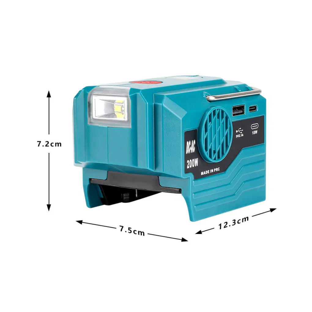 1 peça 200w gerador inversor de energia adaptador de bateria led luz de acampamento carregamento usb ferramentas elétricas acessórios