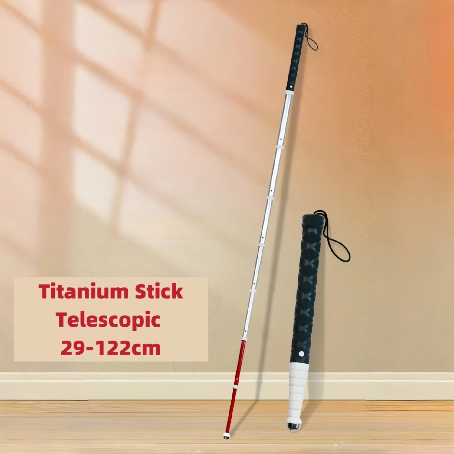 Retractile Crutch 29-122cm Expandable Trekking Pole  Old Man Multifunctional Walking Stick Cane  Elderly Grandpa Maap Triathlon