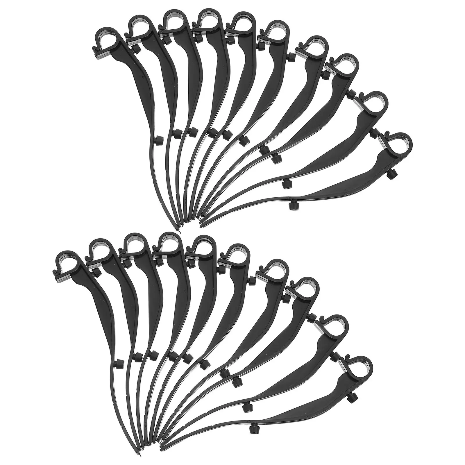 50Pcs Plastic Gutter Clips Black Windproof Support Hooks for Gutter Guard Mesh Flat Roof Installation Clip Fixed Hooks