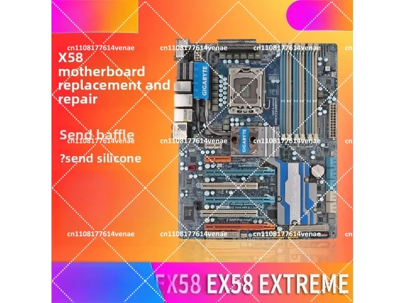 High Performance LGA1366 Motherboard DDR3 Triple Channel Enhanced Power Supply Desktop PC