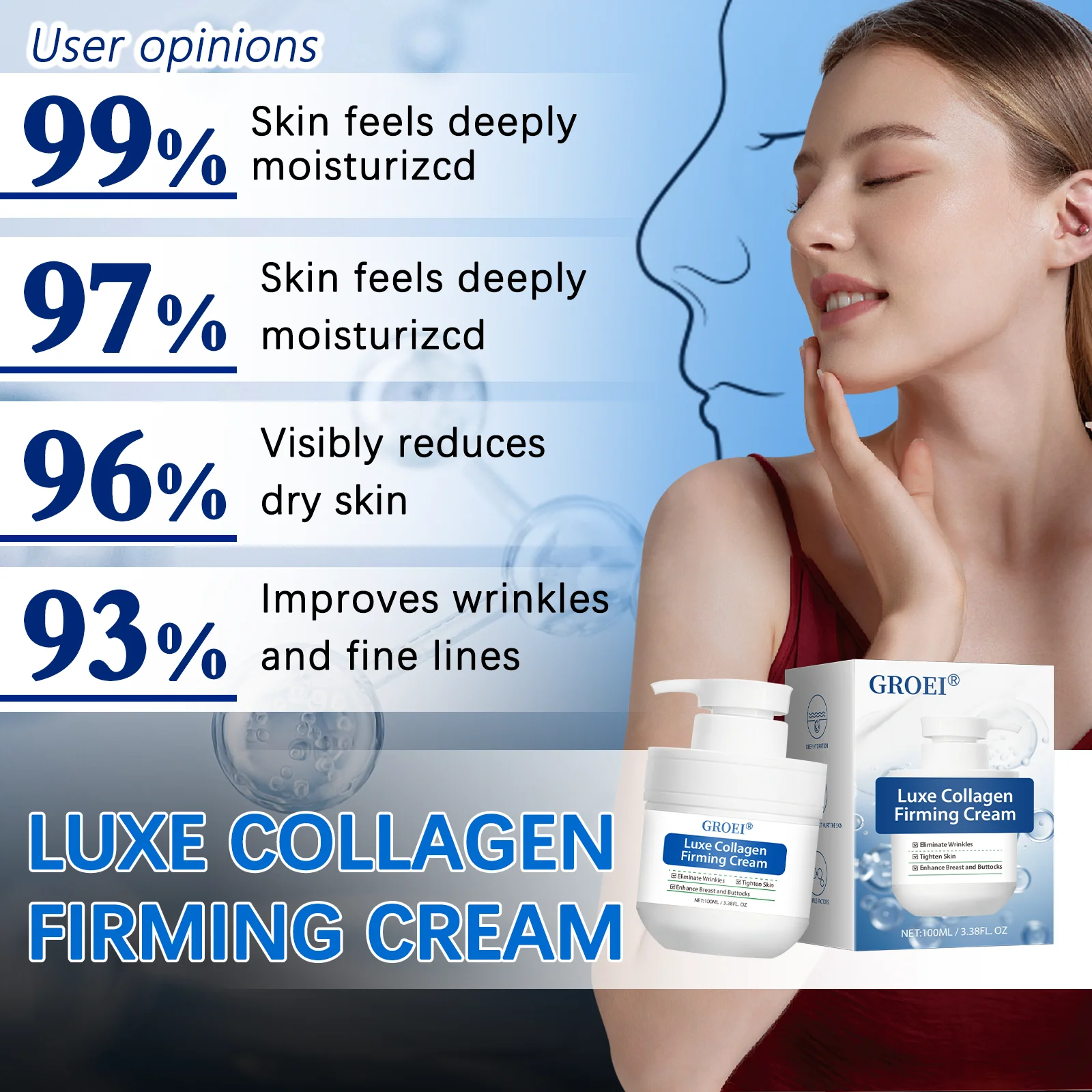 

100ML Body Cream Improve Aging LiftingTighten Collagen Rejuvenating and Sagging Moisturizing Enhances Resilience Skin Care