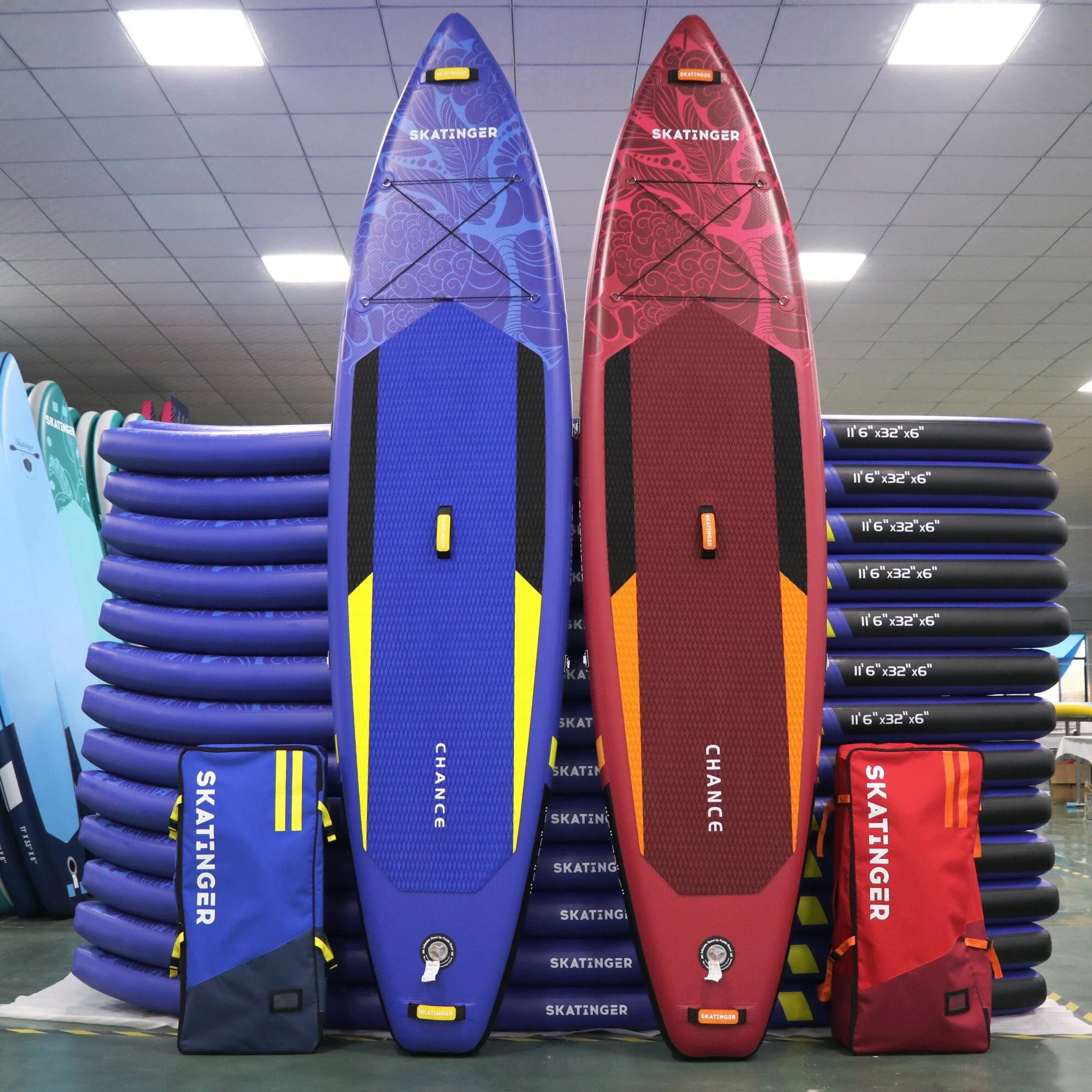 Skatinger-tabla de surf inflable de doble capa, surf savia, venta al por mayor