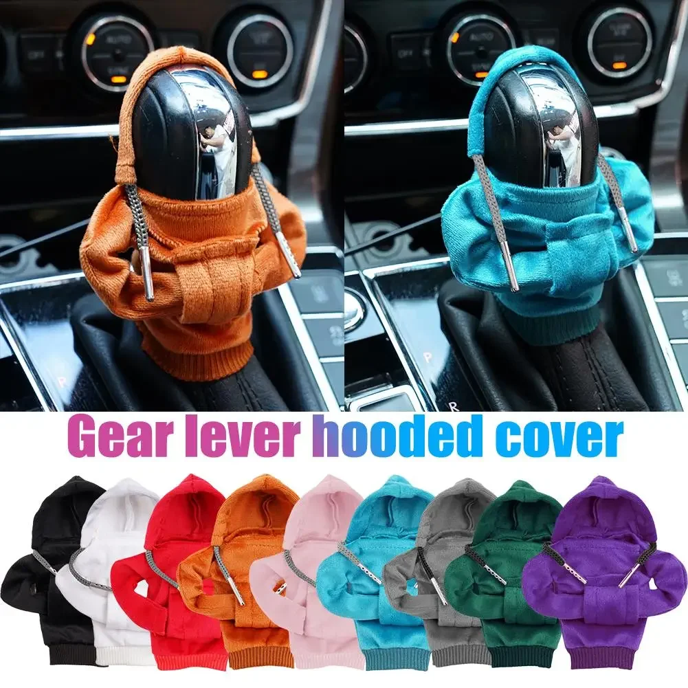 Hoodie Car Gear Shift Cover Fashion Gearshift Hoodie Car Gear Shift Knob Cover Manual Handle Gear Sweatshirt Change Lever Cover