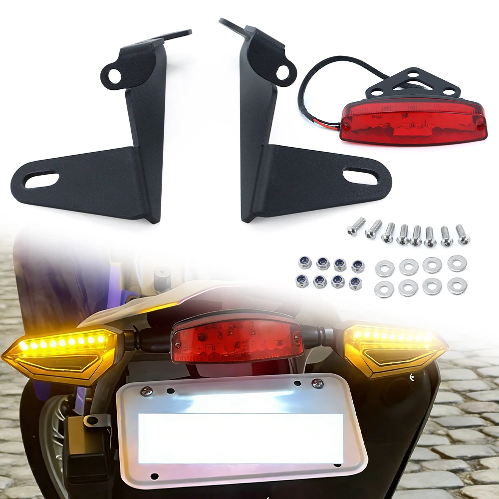 Fit For Yamaha WR250R WR250X All Year Motorcycle Tail Tidy License Plate Holder Bracket Fender Eliminator Kit Aluminum Black