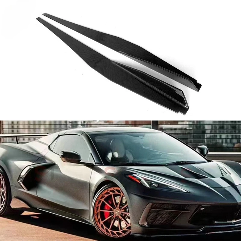 

Suitable for Chevrolet Corvette C8 Carbon Fiber Side Skirt Modified Skirt Enclosure Auto Parts Exterior Trim