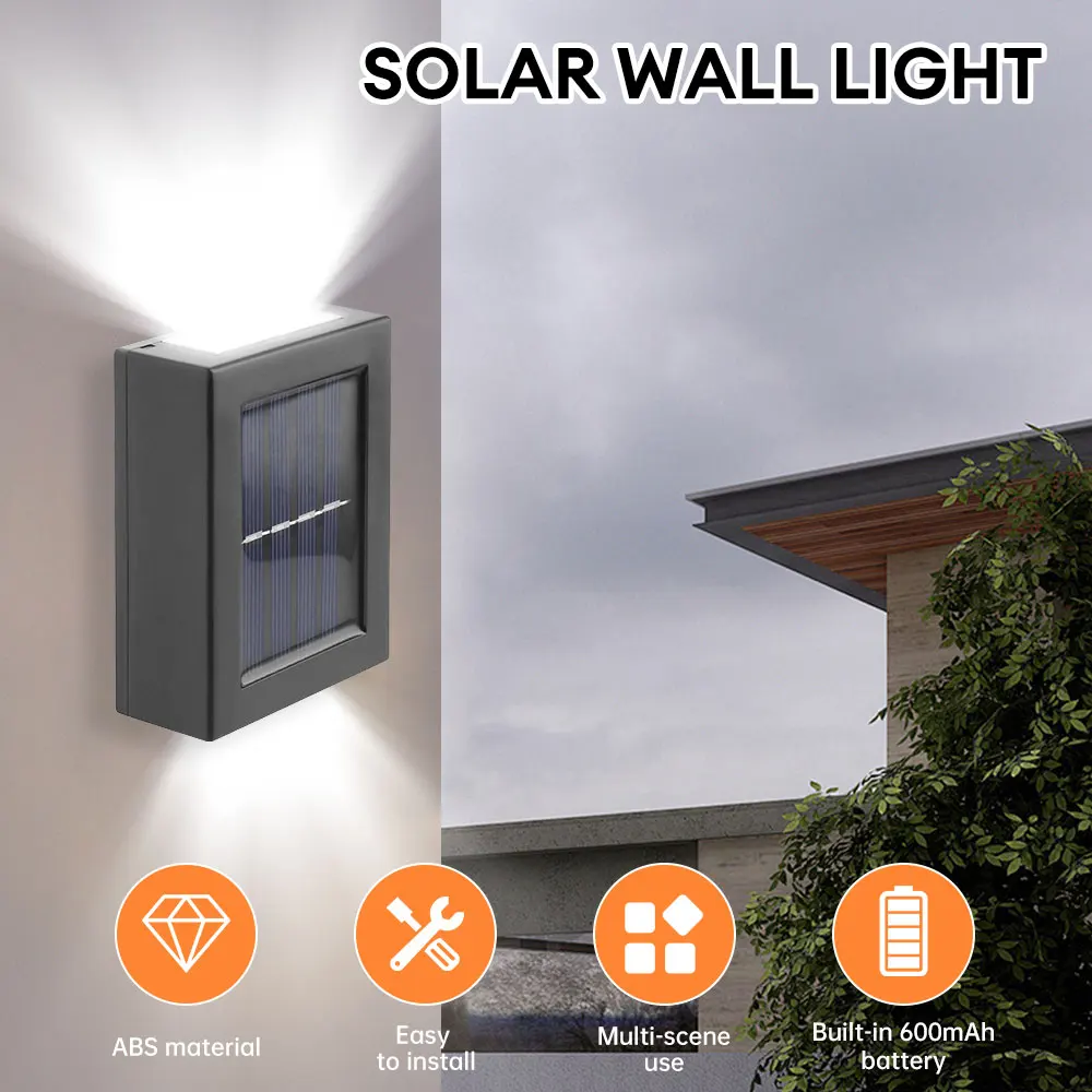 Wall Solar Light Waterproof Garden Solar LED Light Up and Down Luminous Solar Light for Outdoor Garden Lighting Street Lamp