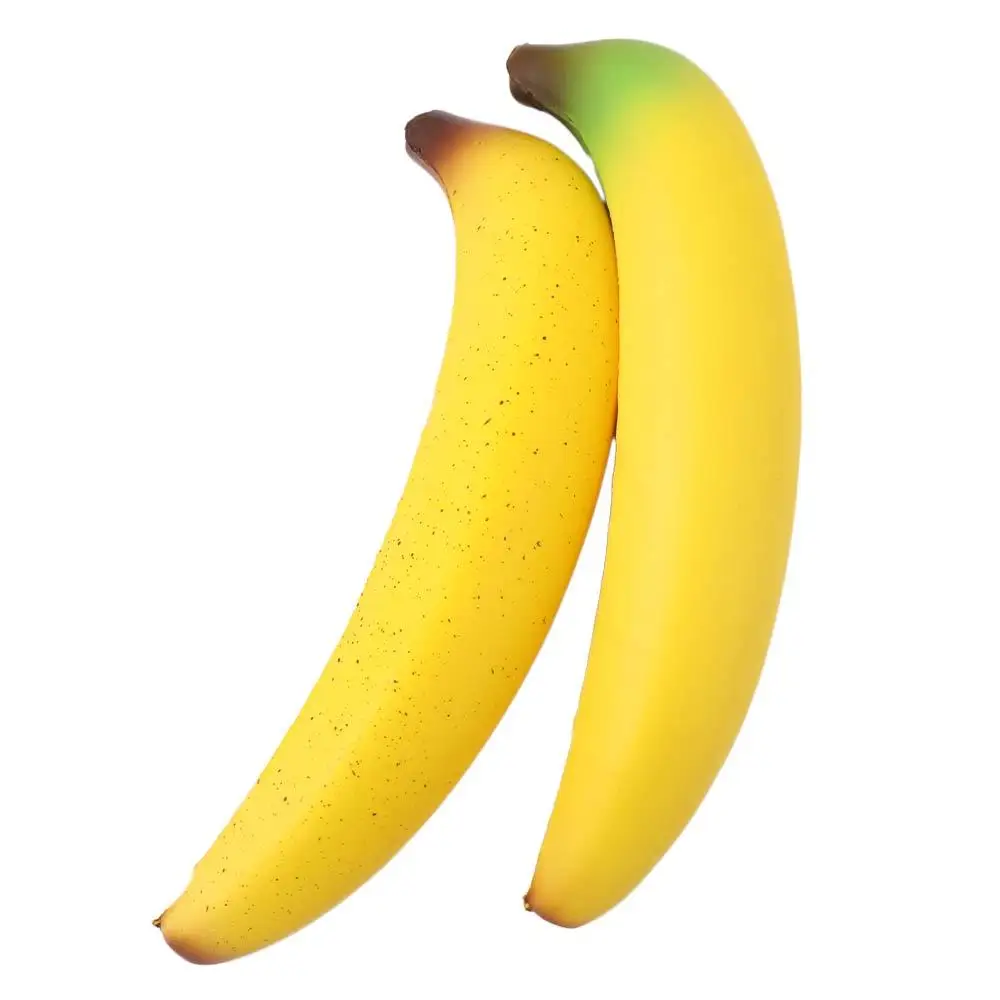 2 stücke Simulierte Banana Squeeze Spielzeug Kneten Langsam Rebound Banane Zappeln Spielzeug Weiche Gute Gefühl Prise Dekompression Spielzeug