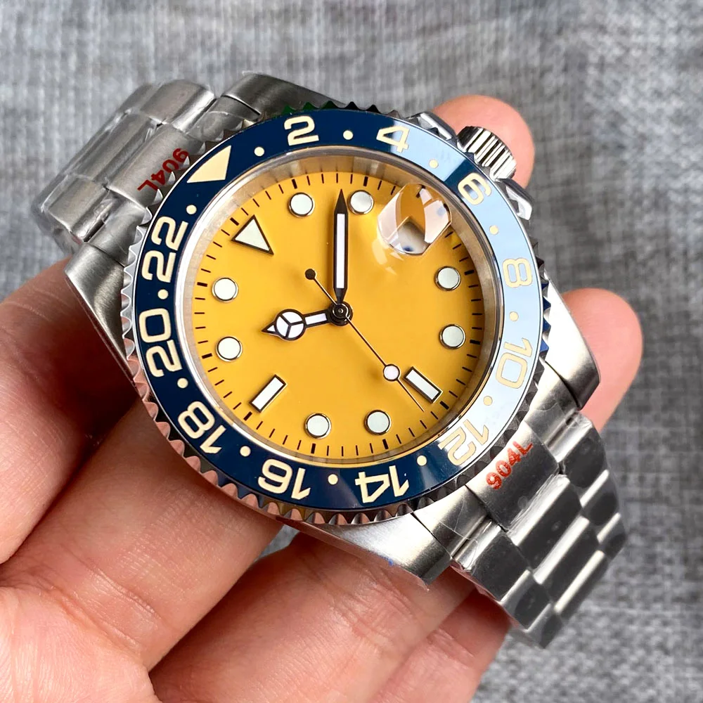 H35 Shell Dial ผู้ชายหรูหรานาฬิกาสแตนเลสกันน้ําอัตโนมัตินาฬิกาผู้ชายธุรกิจ Reloj Hombre