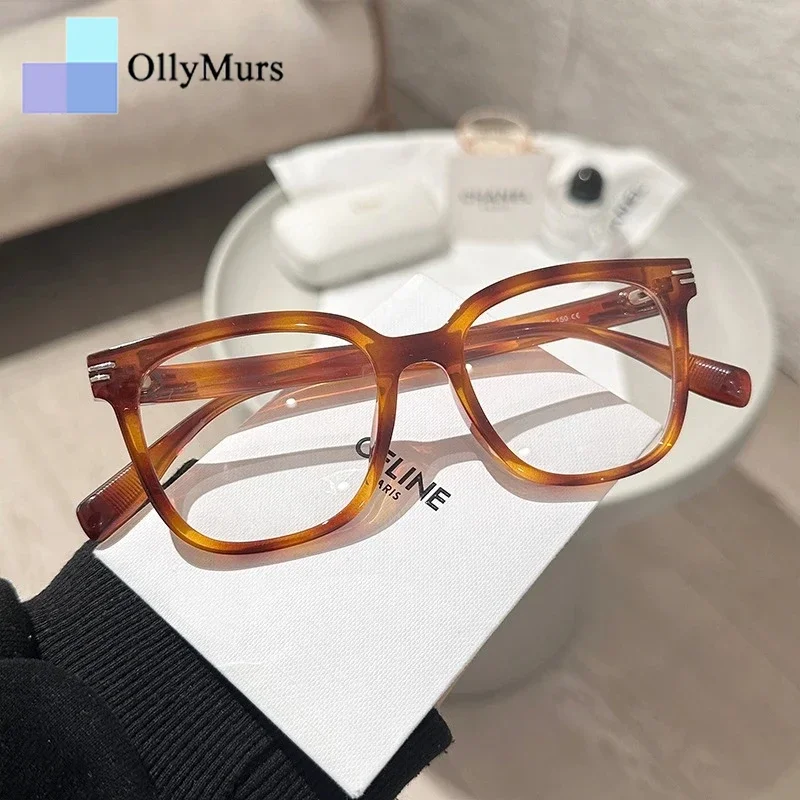 

OLLYMURS Acetate Prescription Glasses Frame Men Square Thick Frame Optical Myopia Eyeglasses Women Luxury Brand 2024 KBT98824