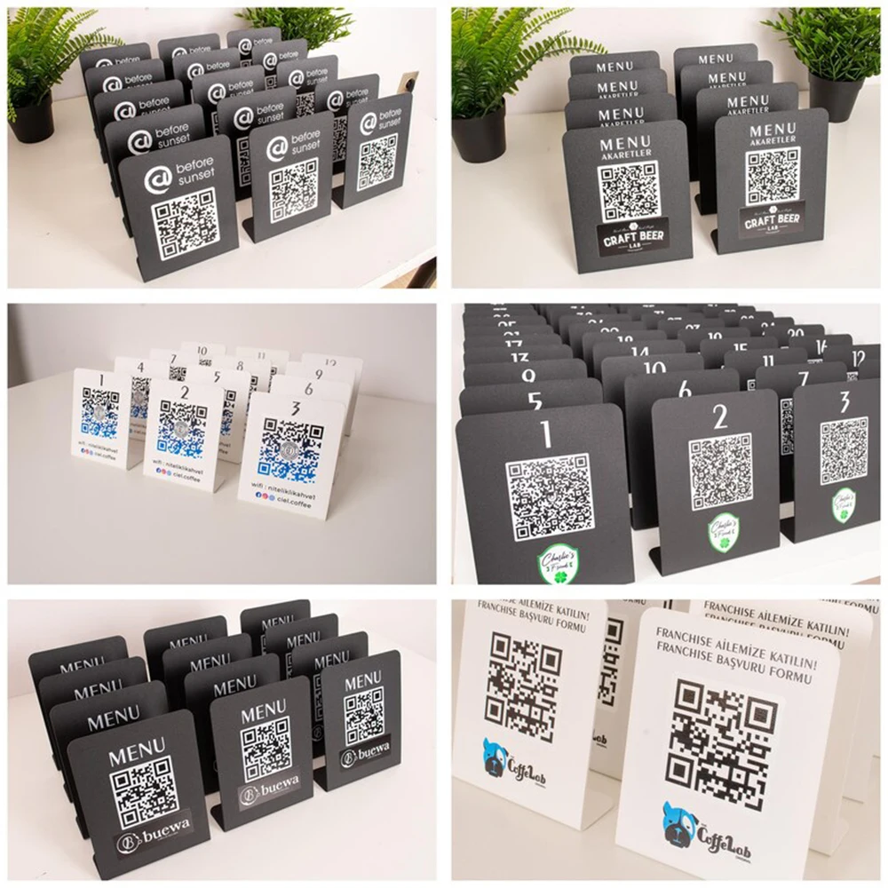 لوحة رمز الاستجابة السريعة المعدنية المخصصة، مسح الأعمال الشخصي، الدفع، لوحة رمز الاستجابة السريعة، قائمة المطاعم، لوحة الدفع المزخرفة