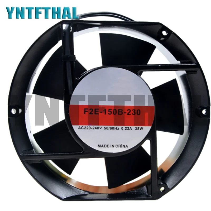 

New F2E-150B-230 Axial Cooling Fan AC 220V-240V 0.22A 38W 2600RPM 17250 17CM 172*150*50MM 2 Wires 50/60HZ