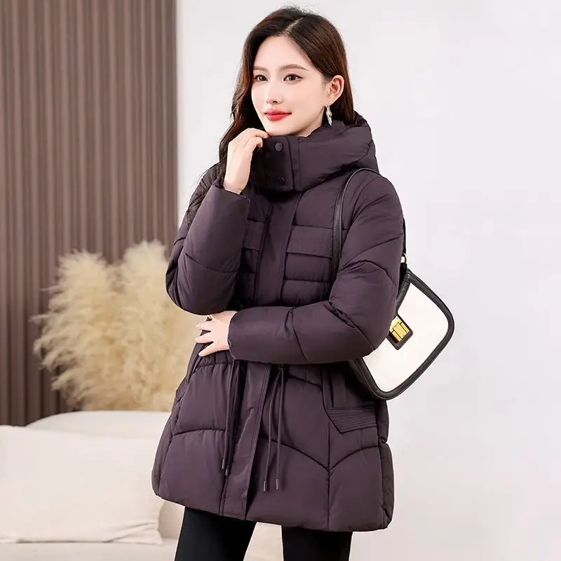 

Winter Fashion Women's Cotton Jacket Commuter Hooded Waist Warmer Jacket