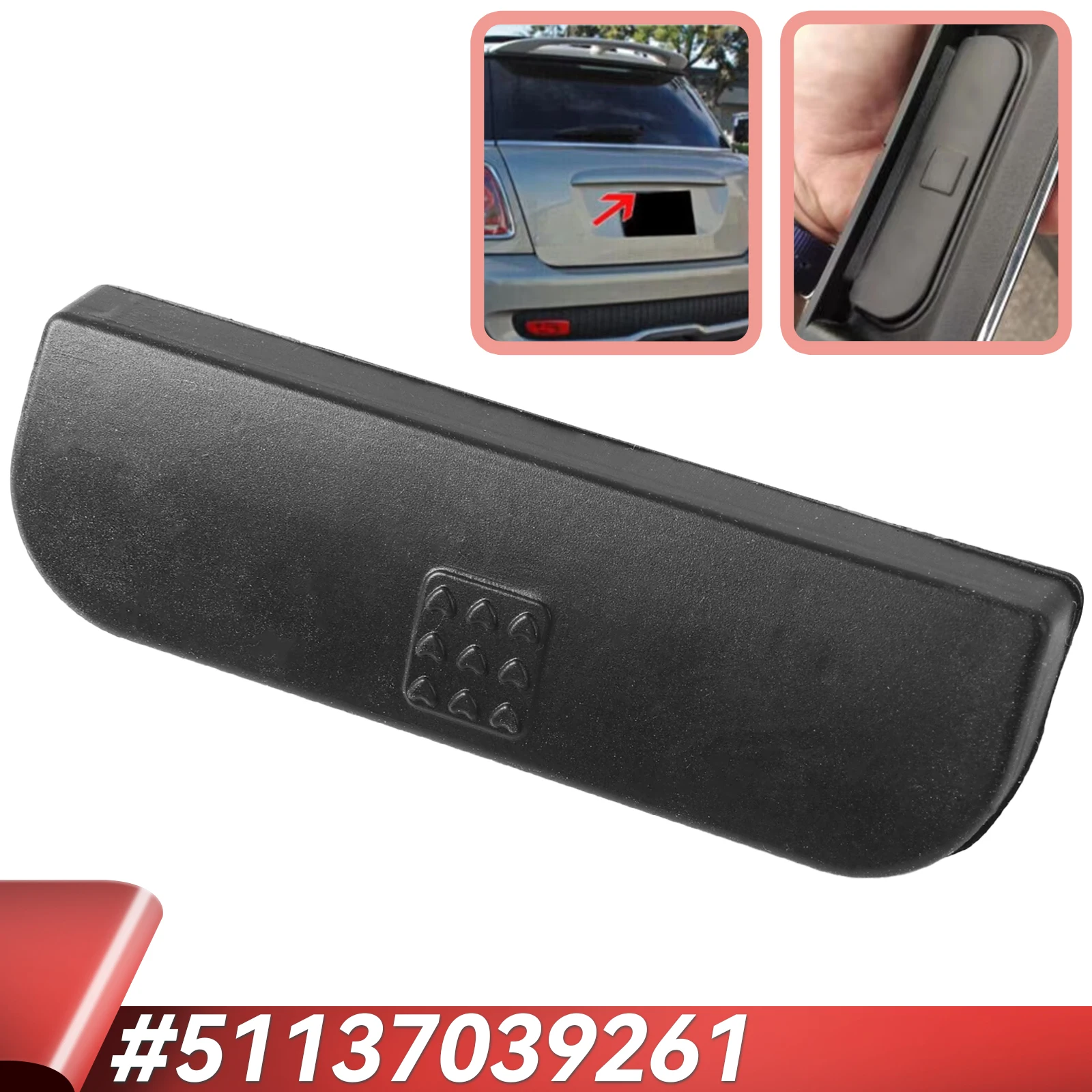 51137039261 Tailgate Boot Handle Switch Rubber Cover Rear Trunk Gate Button Cap for BMW MINI Cooper R50 R52 R55 R56 R57 R58 R59