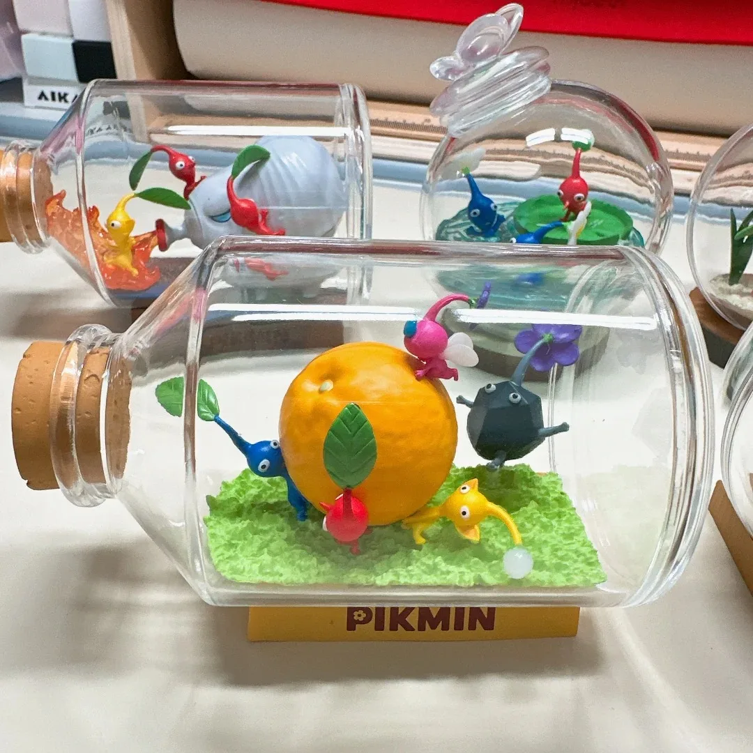 Figuras originales Re-Ment, colección de terrario Pikmin, 1 caja ciega, escena en miniatura, juguete de dulces, colección de adornos, regalos de cumpleaños