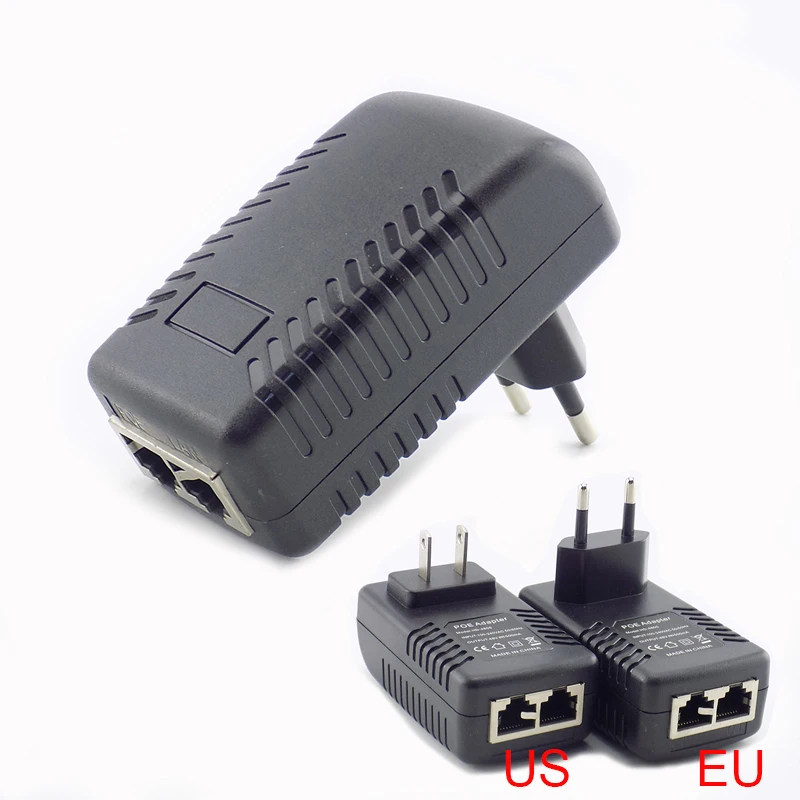 

DC 48V 0.5A 24W Poe Power Adapter injector Switch POE For IP Camera Wifi POE Injector Wall Plug CCTV Surveillance US/EU Plug
