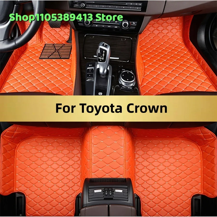 Kunstleder-Fußmatten nach Maß für Toyota Crown 2024 2025 2026 2027 2028 Auto-Zubehör Matten Teppiche Auto