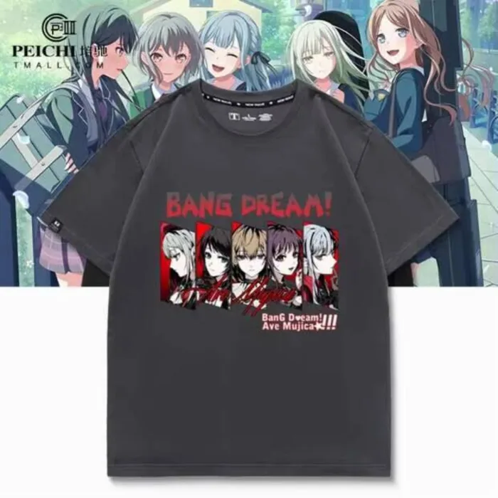

Anime Bangdree Mujica Short Sleeve T-Shirt Summer Cosplay Costume Casual Student Loose Tops Anime