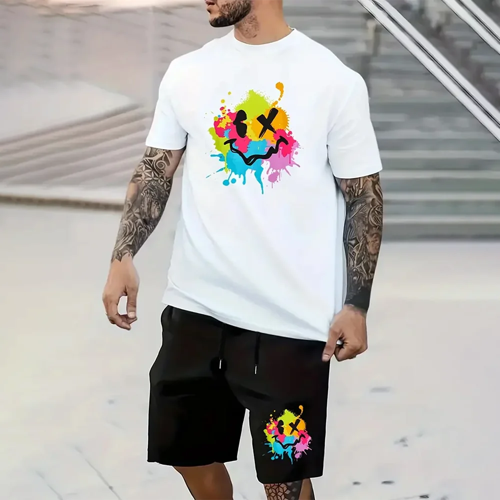 Trendy Men S Oversized Casual Set 2024 Hot Style With Beautiful Patterns Printed On It Summer Casual Set Is Breathable And Cool