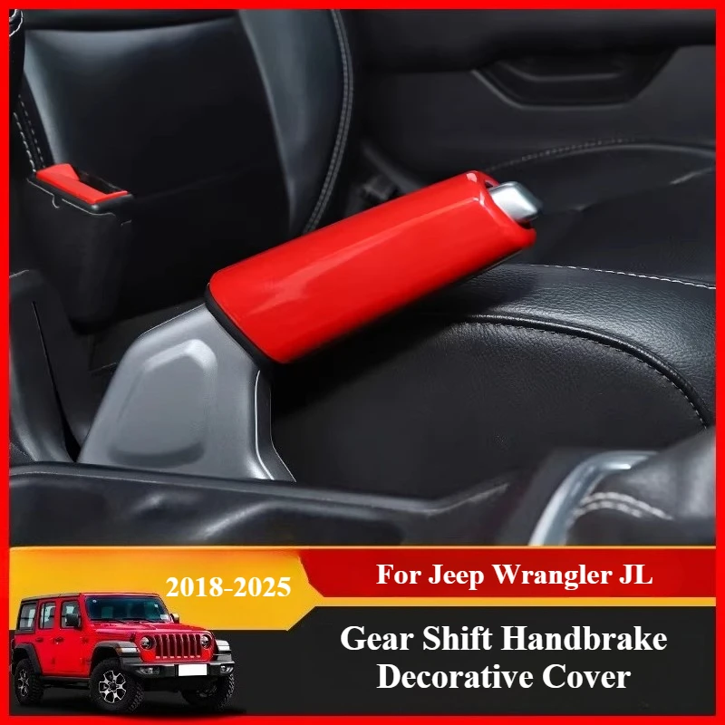 Gear Shift & Handbrake Decorative Cover For Jeep Wrangler JL 2018-2025 Center Console Trim Shell Interior Accessories tools
