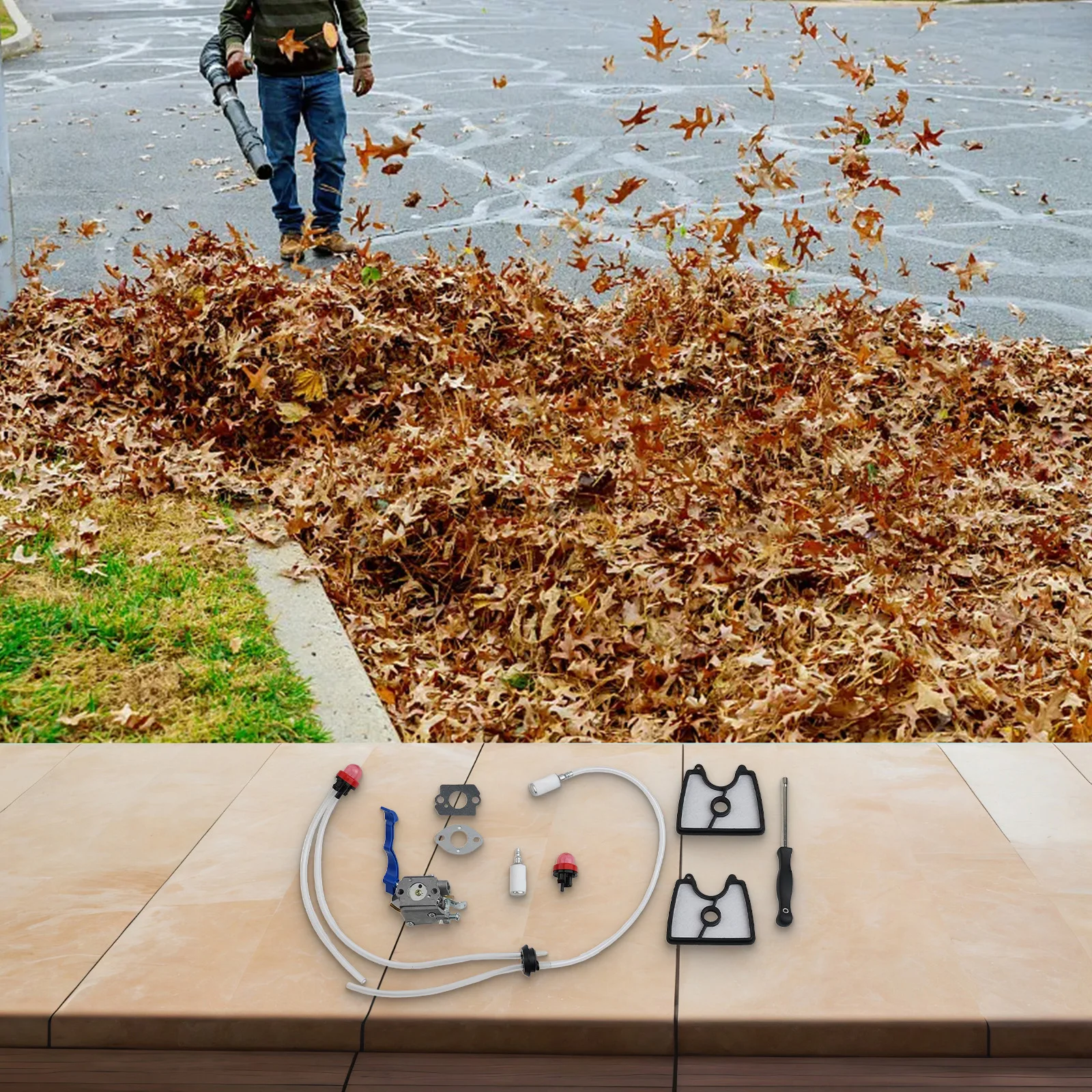 Carburetor Kit for 590460102 Compatible with For 125B Gas Blower For 125BX For 125BVX Leaf Blowers for Enhanced Performance