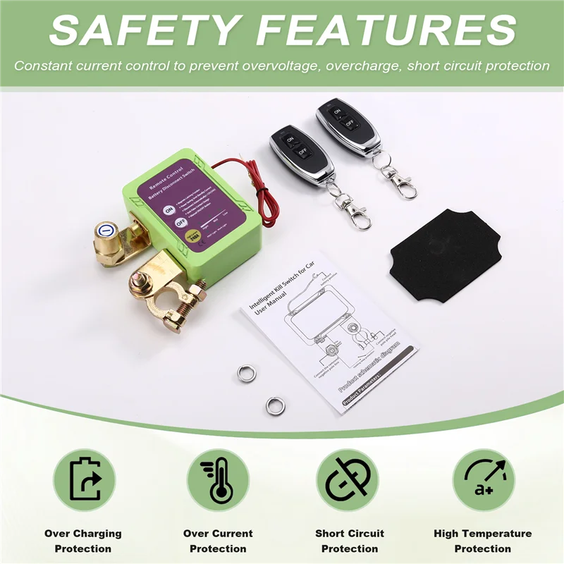 

Automatic Power Off Switch 12V 240A–Smart For Car Battery Disconnect Switch For Boat Vehicle