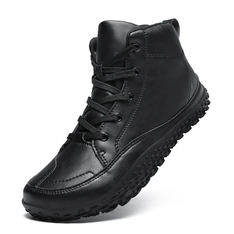 

Men Shoes Wide Barefoot Shoes for Men Minimalist Split Leather Casual Shoes Comfortable Black Shoes Walking Sneakers Size 39-47