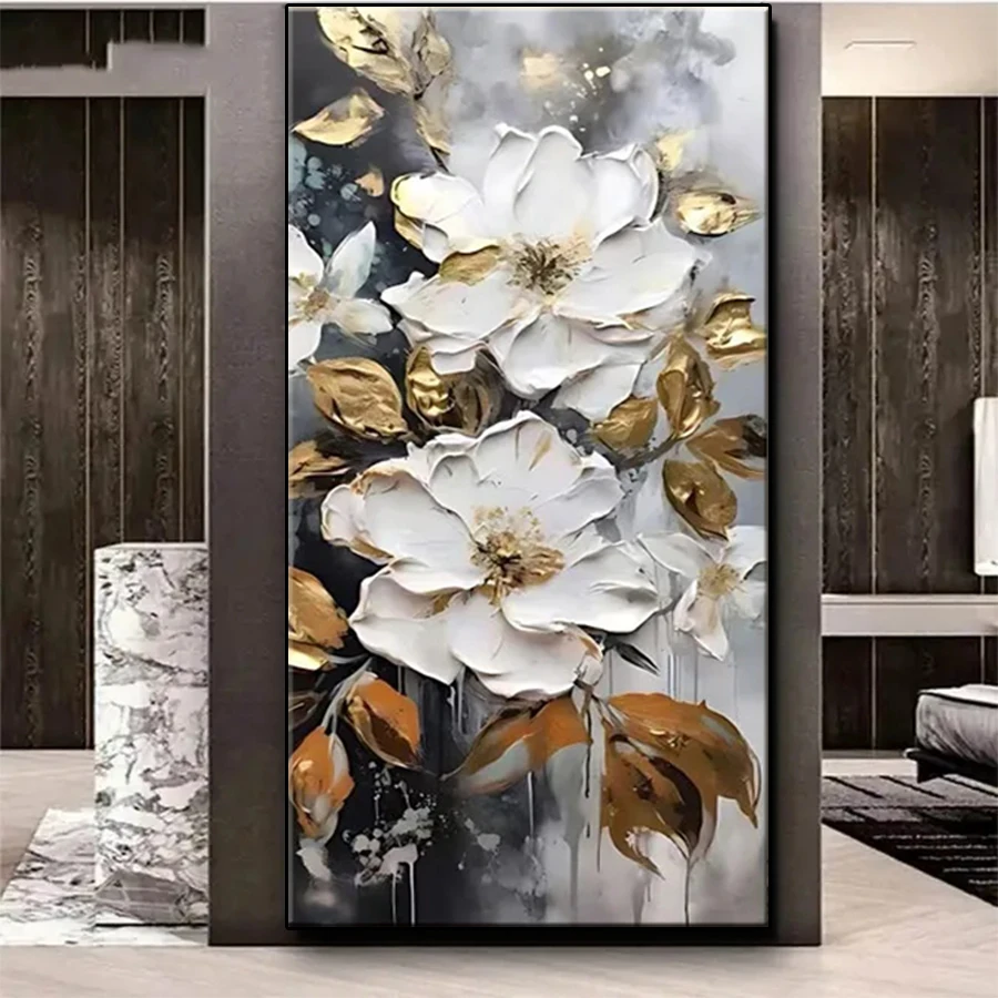 Full Square Round Diamond Painting Modern Nordic Abstract Flower Art Mosaic Needlework Picture Diamond Embroidery Home Decor