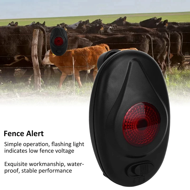 2X Electric Fence Alert Tester, Flash Signal Light, Electric Fence For Livestock Fence Voltage Alert Fault Finder