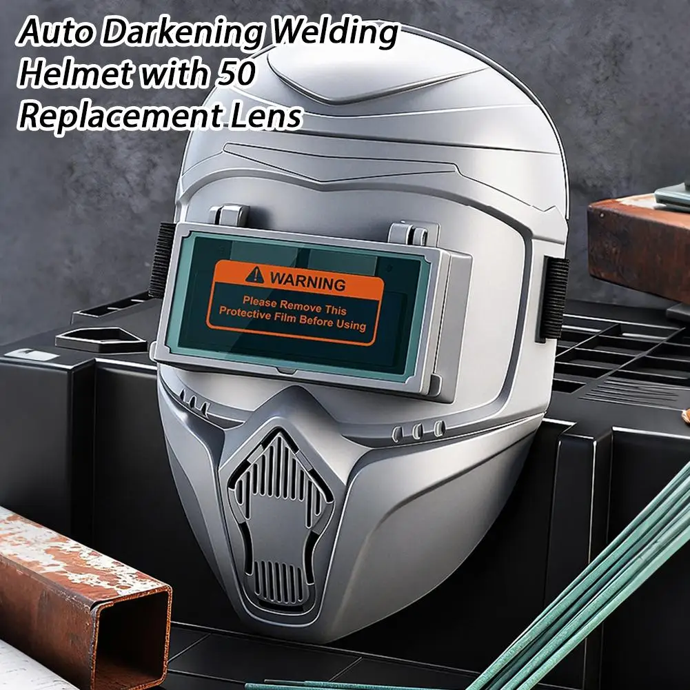 True Color Auto Darkening Welding Helmet High Temperature Resistant Flip Up Welder Shield Breathable Protective Mask